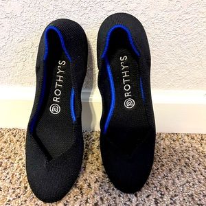 Rothy's The Flat size 8  Excellent Condition Black